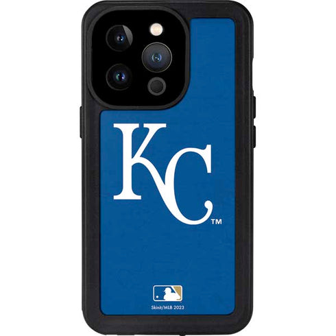 MLB Kansas City Royals - Solid Distressed iPhone 15 Pro Waterproof Case